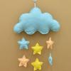 3D Nursery Room Pendant Heart/Star Design Rainbow Cloud Garland Cloud Pendant  Photo Props