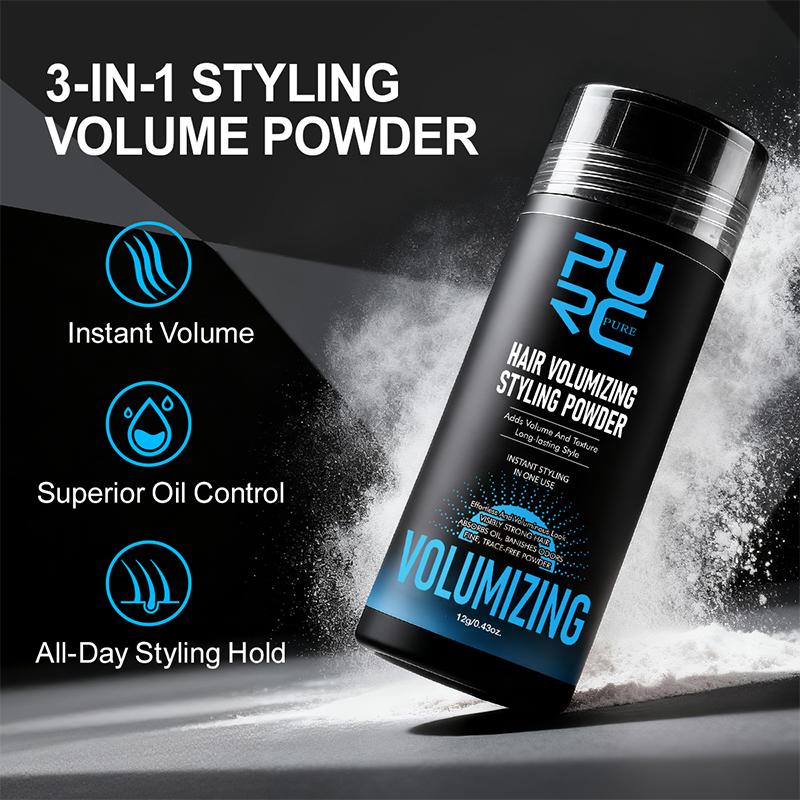 PURC 3 In 1 Hair Volumizing Styling Powder for Men Women Long-Lasting Volume Oil Control Nourish Hair Styling Product Hair Care