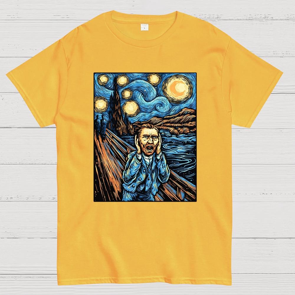 Starry Starry Scream Cotton Casual Cool Loose T-Shirt