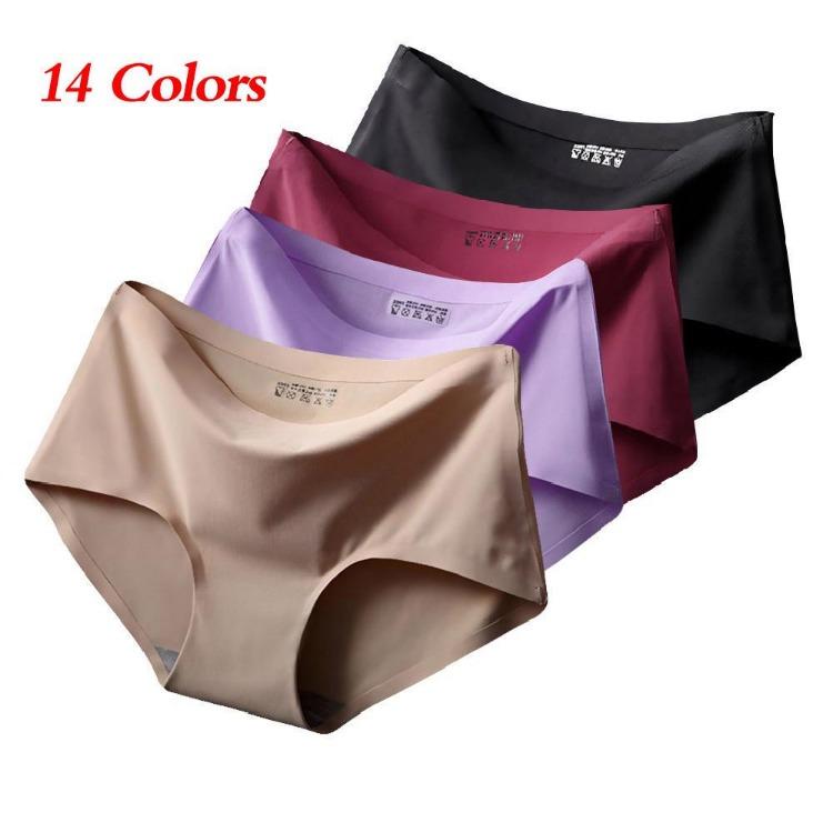 Ice Silk Seamless Women's Panties Cool Refreshing Triangle Briefs Big Yards Female Underwear