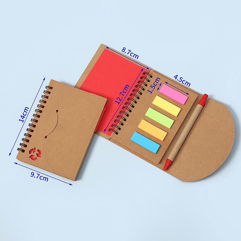 Custom Color Coil Notebook with Pen and Sticky Notes 60