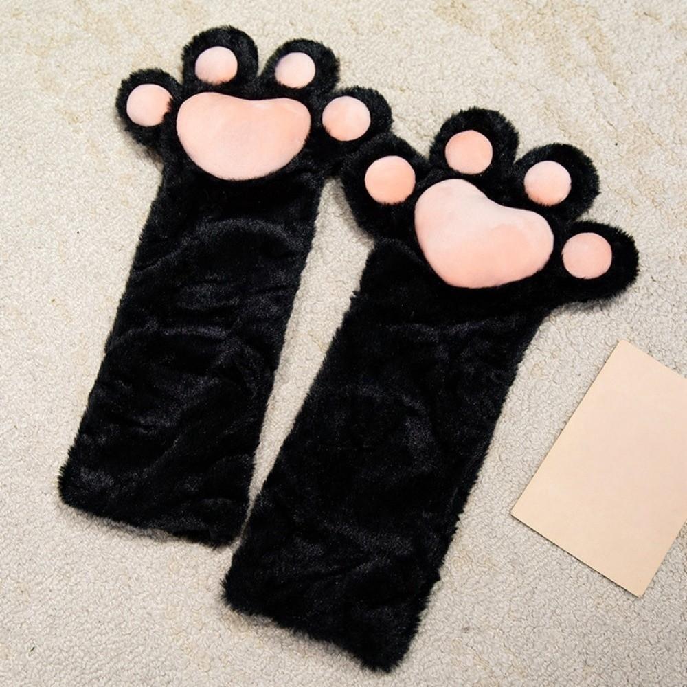 Thicken Cosplay Costume Gloves Cartoon Cat Claw Mittens Kawaii Plush Cat Paw Gloves  Gifts