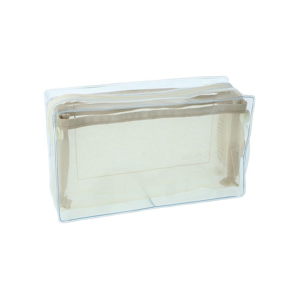 Stationery Clear S2339234 Sun-Star Multi-functional Pouch, Mesh, Mitte, Off-White,