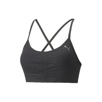 Logo Print U-Shaped Breathable Sports Bra Women Underwear Black 521999-01