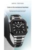 Sanda Herren Quadratische Mechanische Uhr, Schlichtes Design, Kalender, Wasserdicht, Massives Stahlarmband, Business-Stil