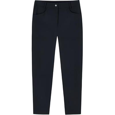 Champion All-Weather Series Solid Color Mid-Waist Comfortable Woven Breathable Straight Leg Casual Pants Women Bottoms Basic-Black 162430506-3