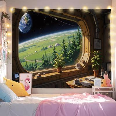Healing Room Tapestry Background Wall Fabric For Bedroom Decor Dorm Hanging And Live Stream Backdrop Aesthetic Art