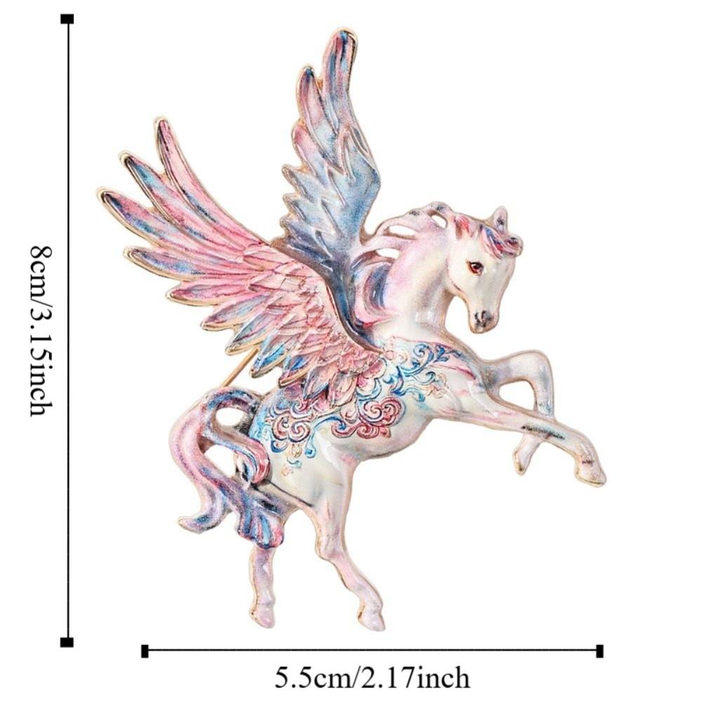 Light Luxury Zodiac Horse Badge Pin Zinc Zinc Alloy New Year Chest Flower Year of The Horse