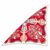 Great Stall Triangle Jean Bouquets Sellier Large Shawl Red Series Cashmer Used