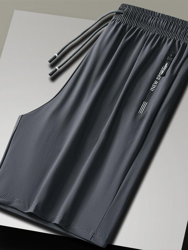 Pantalones Cortos Deportivos de Verano para Hombre de Seda de Hielo de Secado Rápido Talla Grande