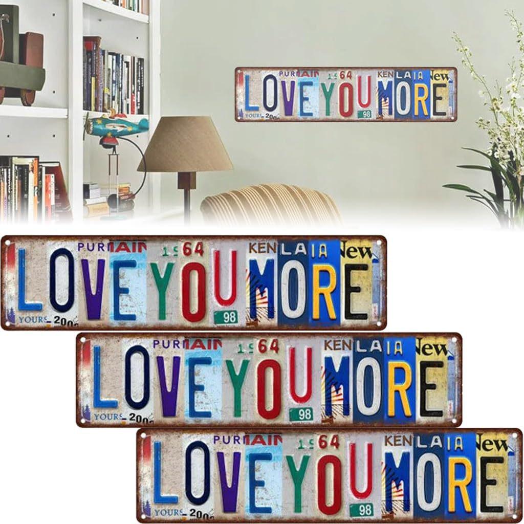Kreatives Wanddeko-Schild 'Ich liebe dich mehr'