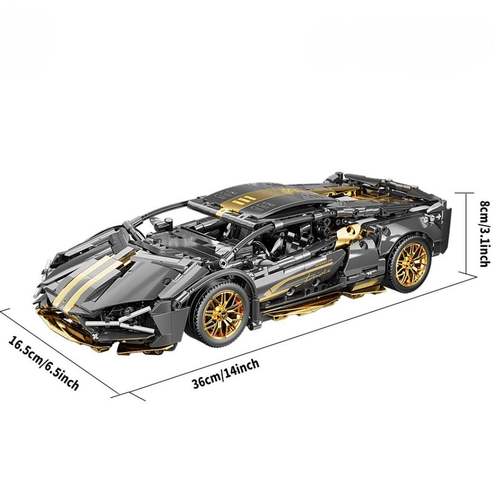 

ТОЙЛИНКС 1:Набор строительных блоков Supercar Черное Золото Масштаб 1:14 931 деталь Технические Механические ABS Кирпичи Спортивный DIY Автомобиль для Взрослых Детей