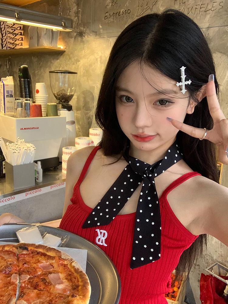 Women's Retro Leopard Print Thin Silk Scarf Hair Tie Headband Accessory