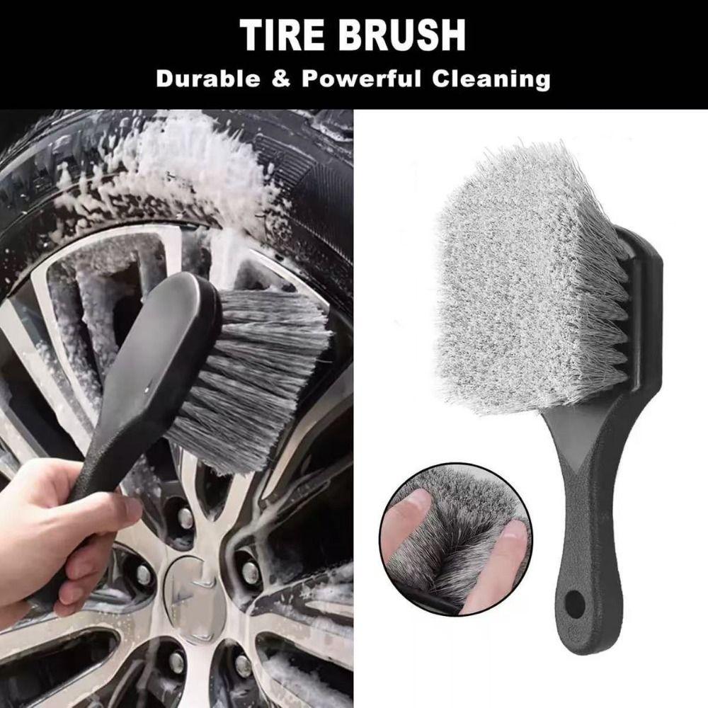 3/7 pcs Soft Car Wheel Brush Kit Non Abrasive Bristles Rim Washing Brush  For Road Trip Travel Truck