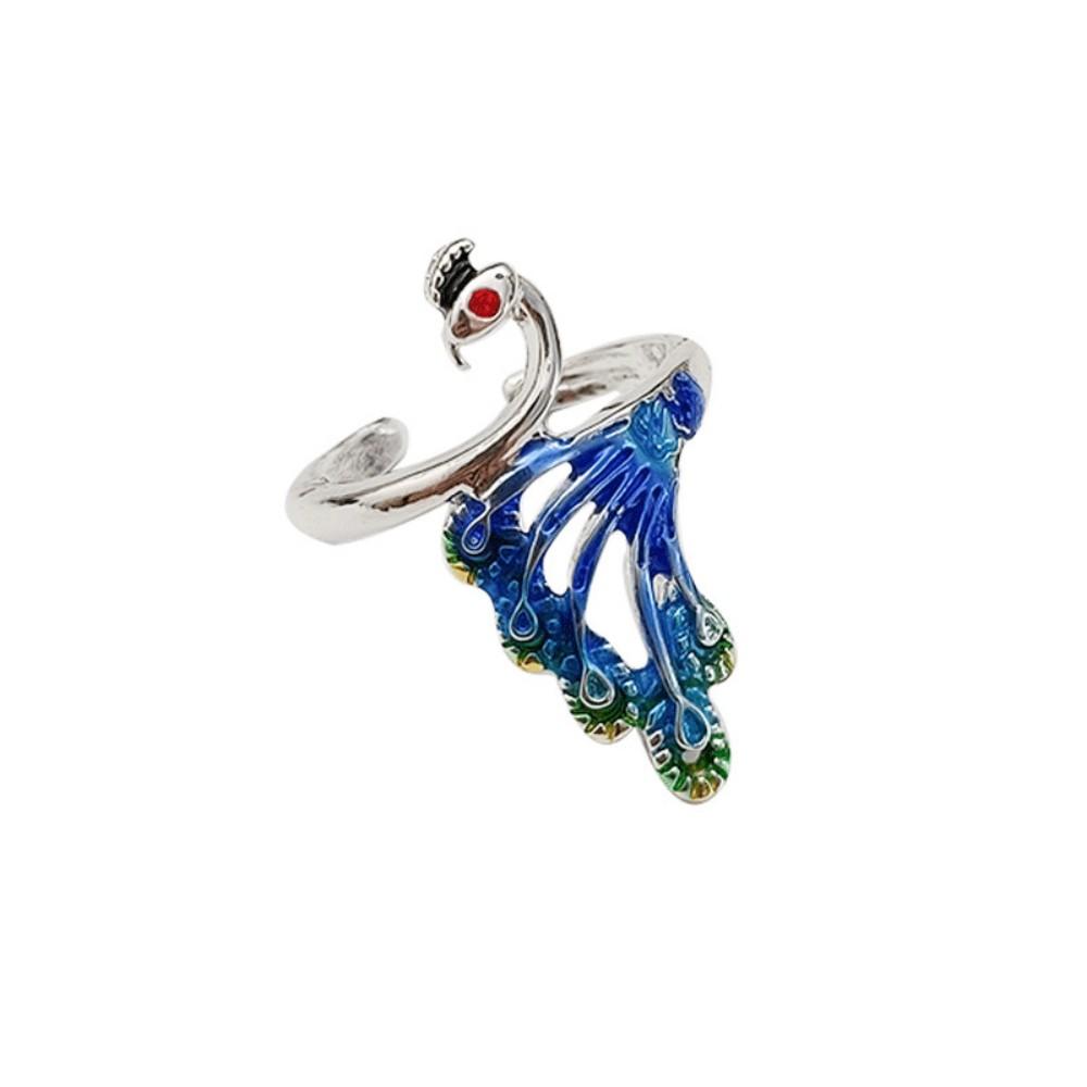 

Adjustable Knitting Loop Crochet Loop Peacock Type Knitting Ring Finger Wear Thimble Knitting Tools Craft Sewing Accessories