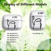 Cartoon Stick Figure Art Case For Airpods 1 4 2 Pro3 3 Pro Pro2 Clear Earphone Cases Cover