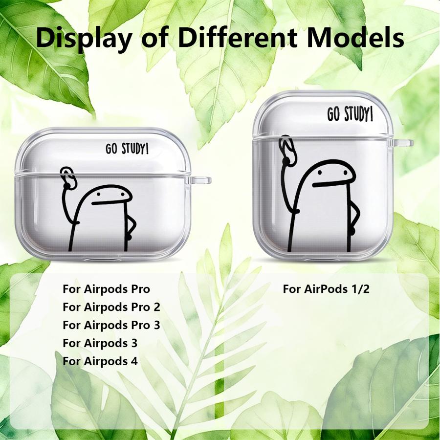 Cartoon Stick Figure Art Case For Airpods 1 4 2 Pro3 3 Pro Pro2 Clear Earphone Cases Cover
