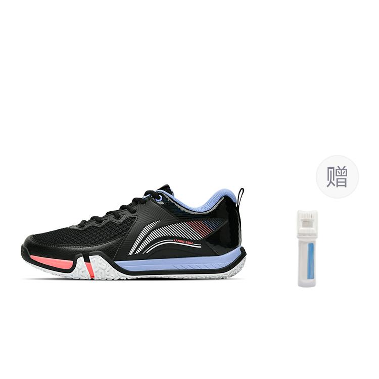Li Ning Saga 2 Lite Rubber Breathable Low Top Badminton Shoes Unisex Black White AYTT003-1