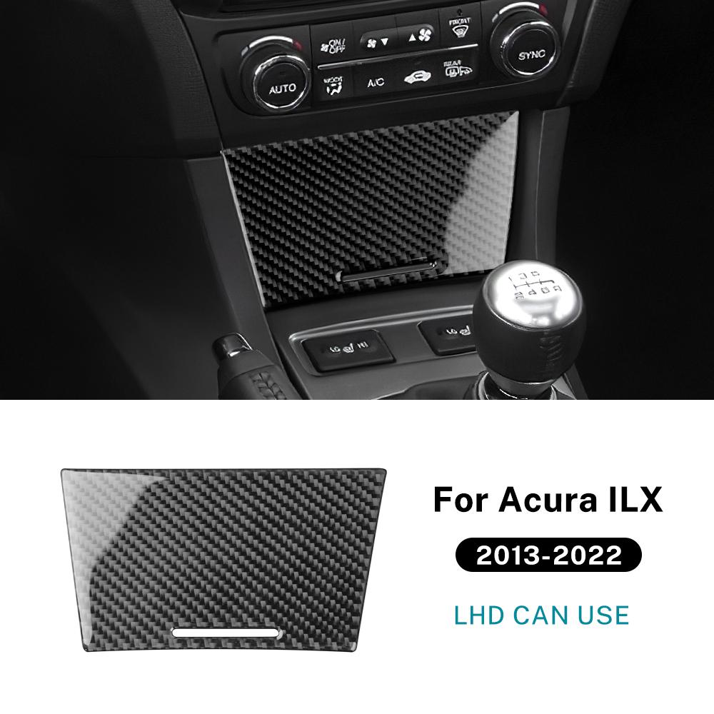 Real Soft Carbon Fiber Sticker for Acura ILX 2013 2014 2015 2016 2017 2018 2019 2020 2025 2025 LHD Car Center Storage Box Trim