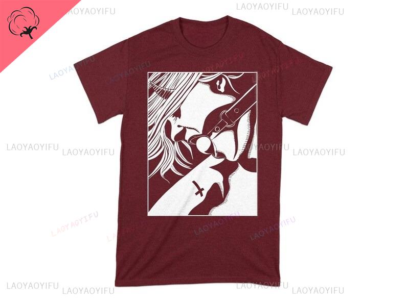 Bad Sinner Nun Unholy Nun Unisex Printed Unique Tshirt Allmatch Stretchy Shortsleev Casual Oneck Tops Loose Aesthetic Tshirt