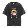 Hamster is Calling Funny Meme T Shirt Staring Front Camera long or short sleeves vintage Washed Casual Unisex designer clothes