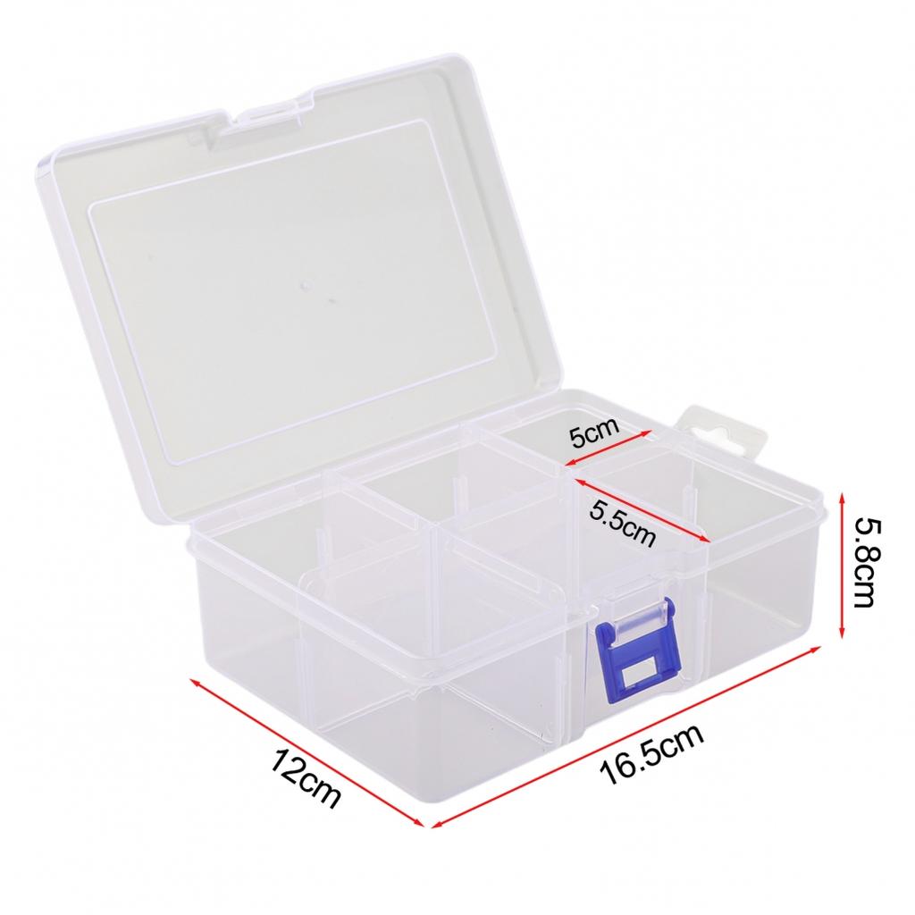 Clear Visibility Adjustable Storage Box Compartment Case Plastic Organizer