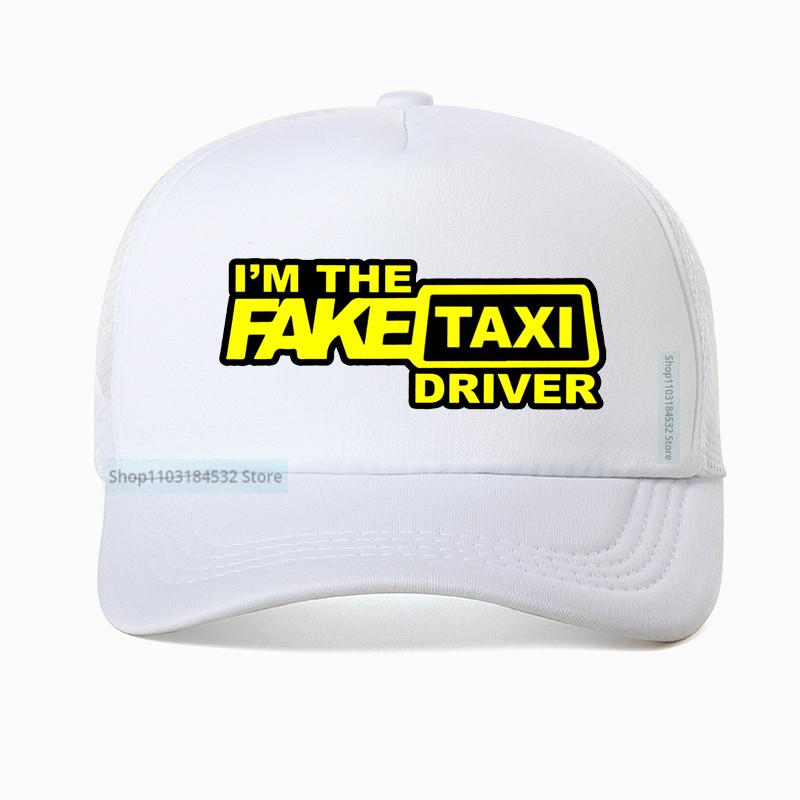 Fake Taxi Black Print Snapback Hat High Quality Mesh Breathable Summer Men Baseball Cap