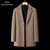 Men's Wool-Blend Mid-Length Coat with Removable Down Liner