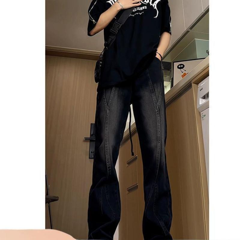 

Yellow Mud Jeans Men s Autumn Design Pants American Narrow Version Straight and Flared Pants 3XL чёрный