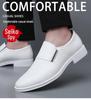 2025 Men's White Leather Height Increasing Formal Shoes - Casual Business Pointed Toe Fashion