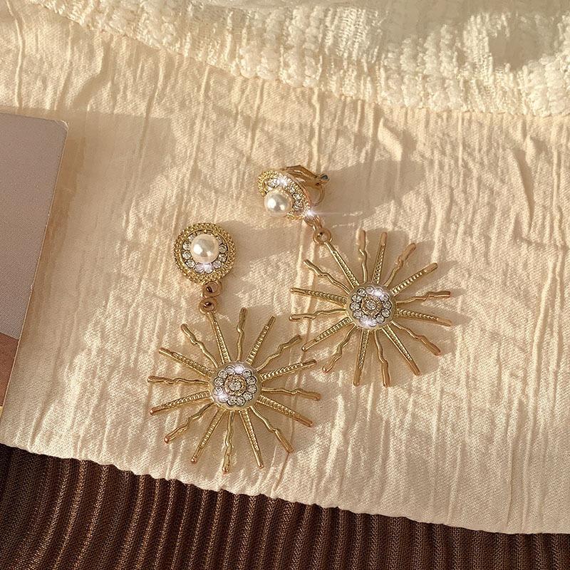 Enkle og øreløse dame øreklips, High-end følelse, Nisjedesignfølelse, Perleøredobber Smykker, Allsidige temperamentøredobber