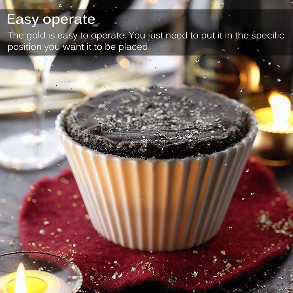 Folie Decorativă Reflectorizantă Fulgi Frunză Argintie Folie Aurie Impermeabilă Fulgi Folii Metalice Strălucitoare Artistice pentru Meșteșuguri Vopsele