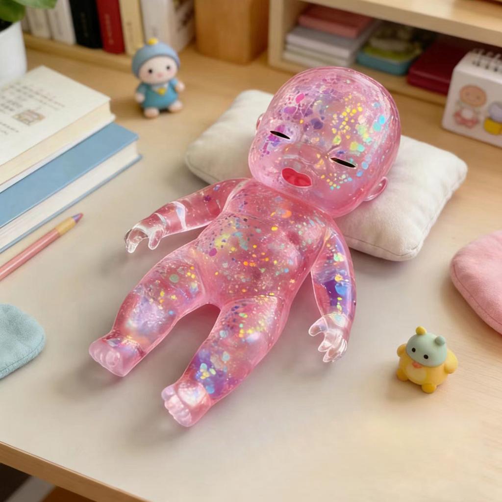 10cm Glitter Toy - Soft Stress Relief Toy For Kids And Adults