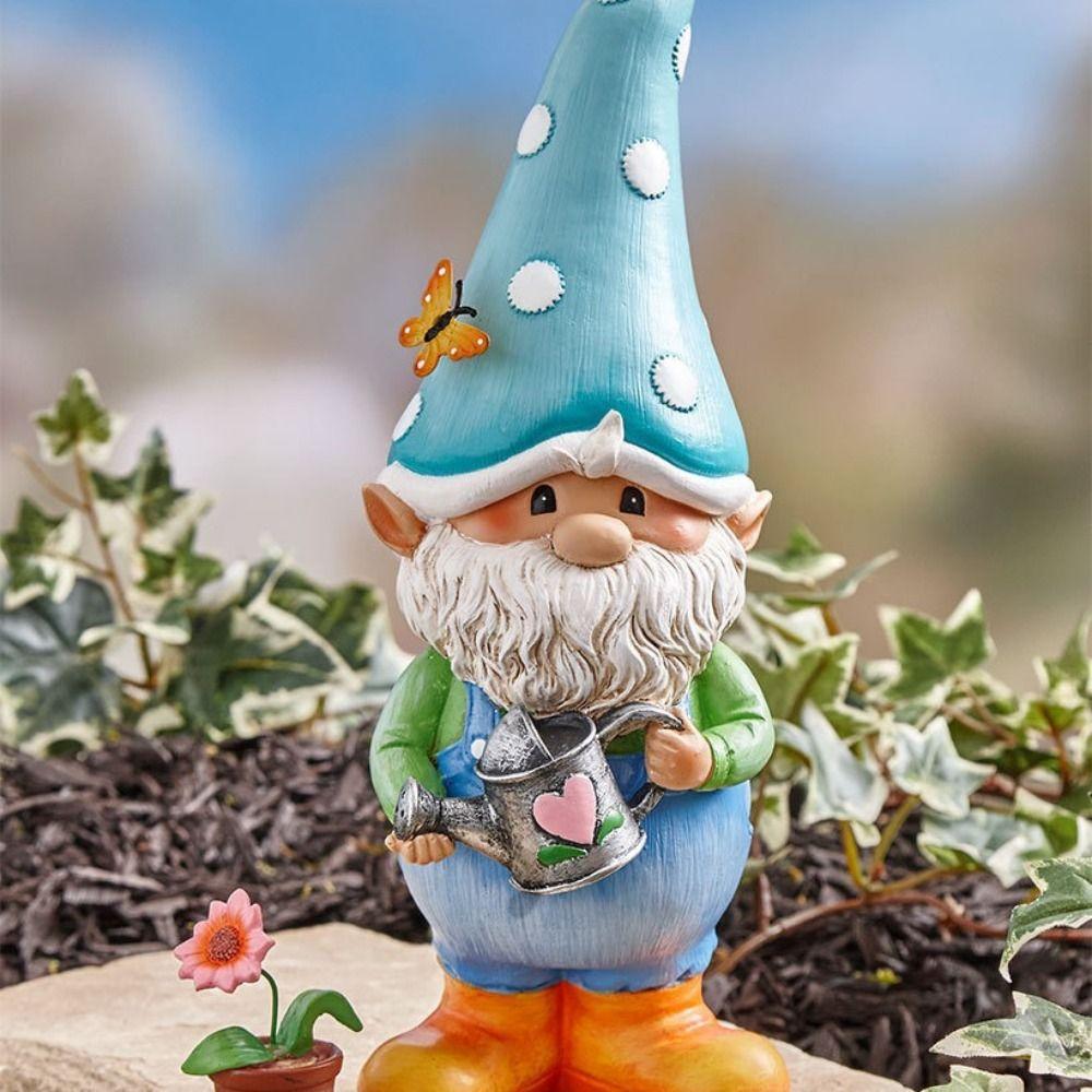 Resin Craft Dwarf Miniatures Cartoon Elf Dwarf Ornaments Cute Garden Gnome Figurine  Garden
