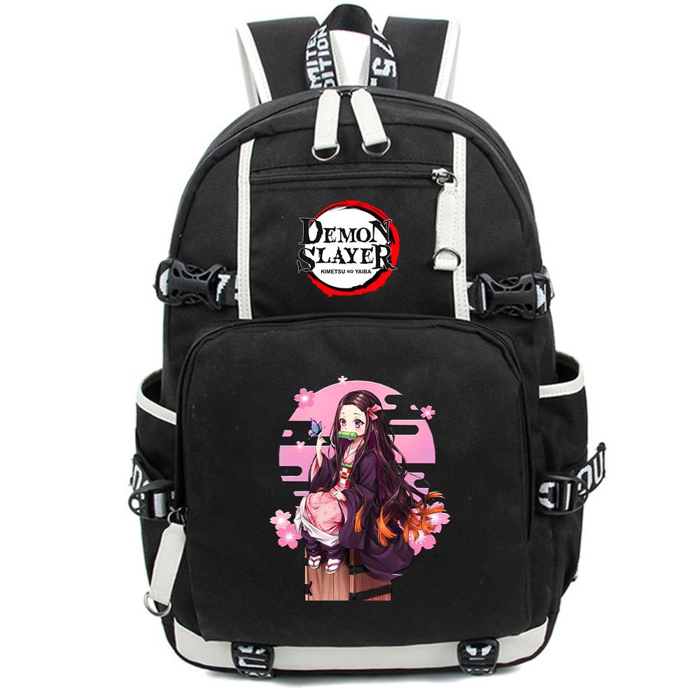 Anime Cartoon Demon Slayer Bedruckter Rucksack Große Kapazität Schultasche Laptop Unisex Studenten Schultasche Reise Outdoor Tasche