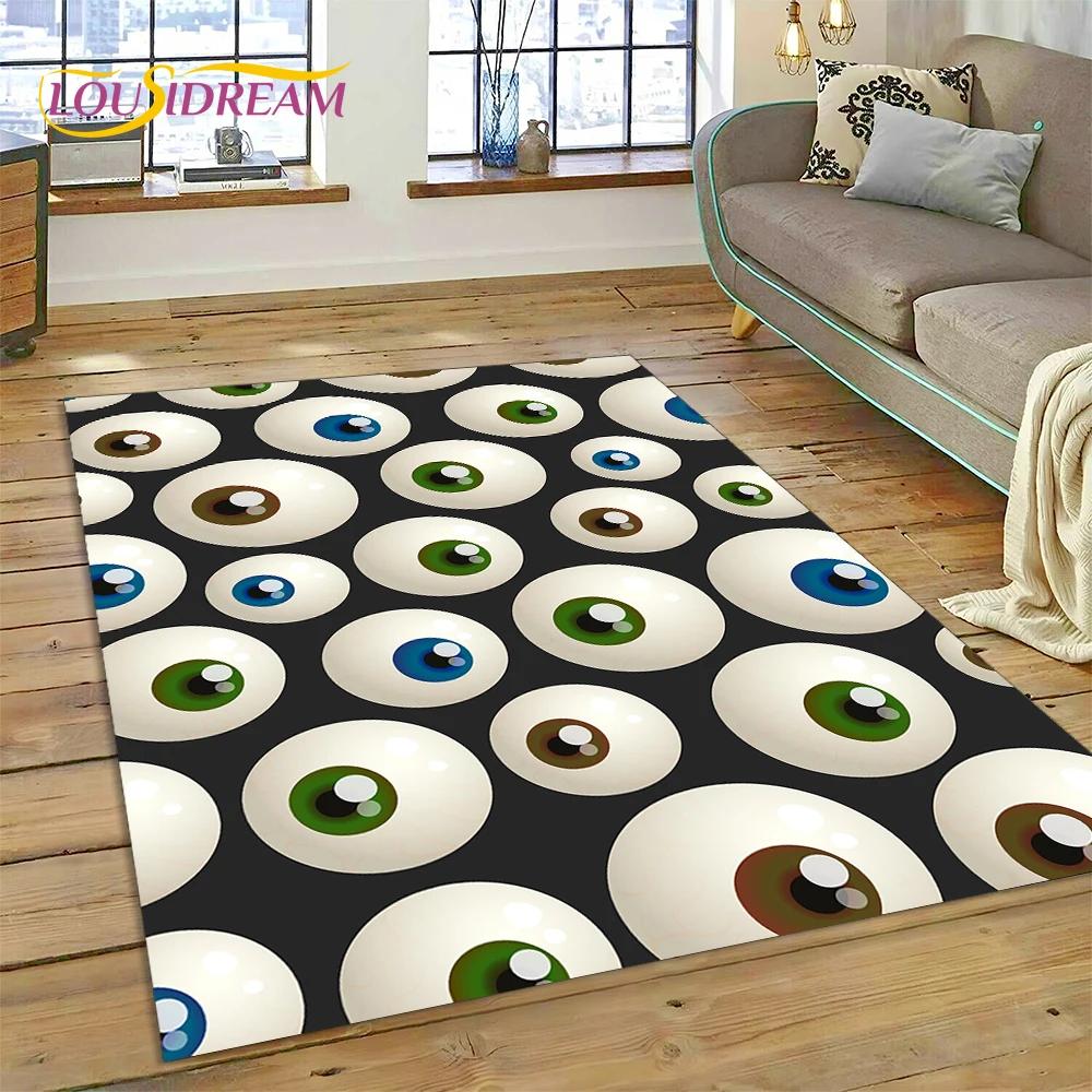 Evil Eye Turkey Blue Nazar Eye of Horus Rug Carpet for Living Room Bedroom Decor,Floor Mat Non-slip Decoration for Sofa Doormat