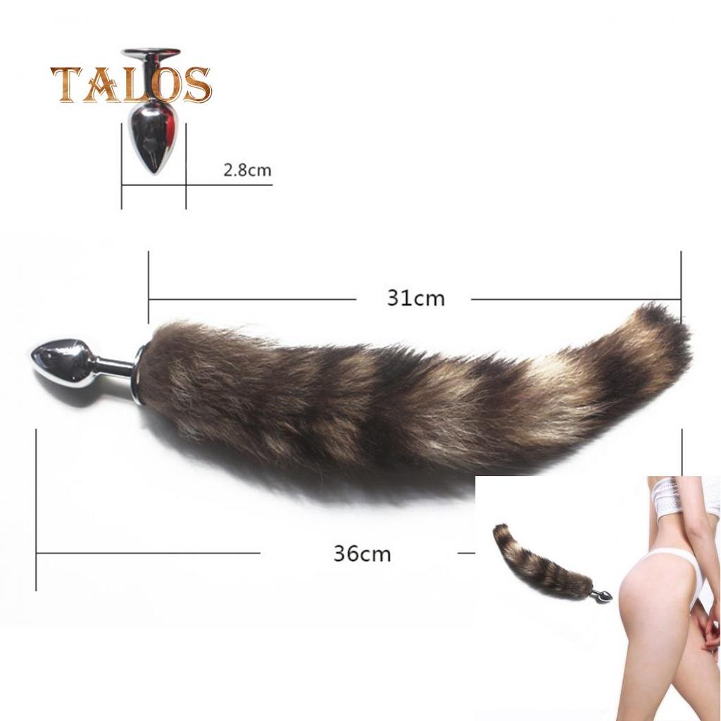 Silikonová anální zátka T-Adult Fox Tail pro dospělé Sexy hračka Masážní přístroj prostaty Sexy hračky