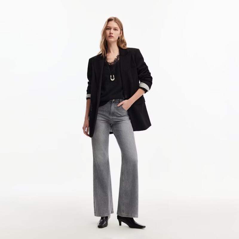 ONLY Women's Lace Trim V-Neck Knit Top