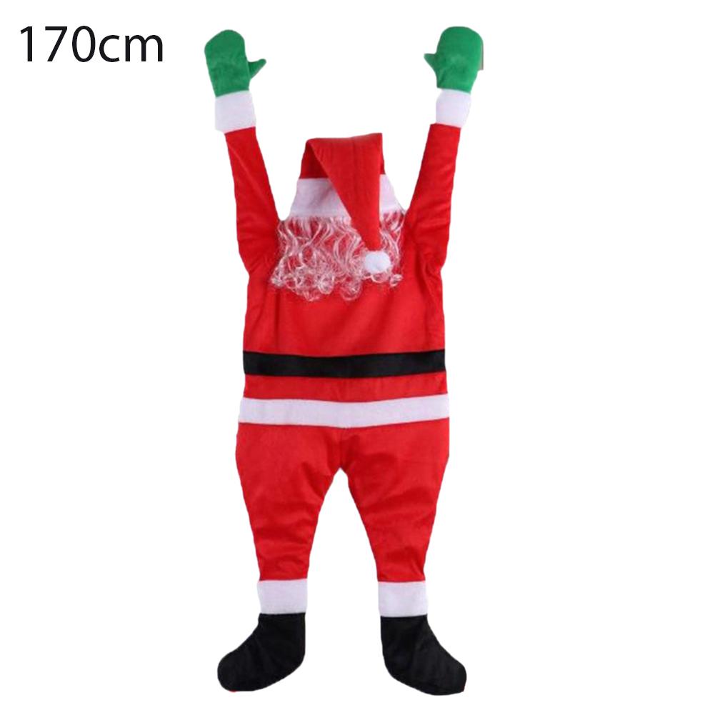 Climbing Santa Claus for Window, Balcony, Roof, Chimney, Home Christmas Decoration Hanging Santa Claus Outdoor Decor
