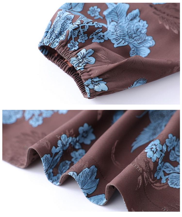 2025 Spring/Autumn High-End Light Luxury Women's Chinese Jacquard Tang Suit Long-Sleeve Shirt