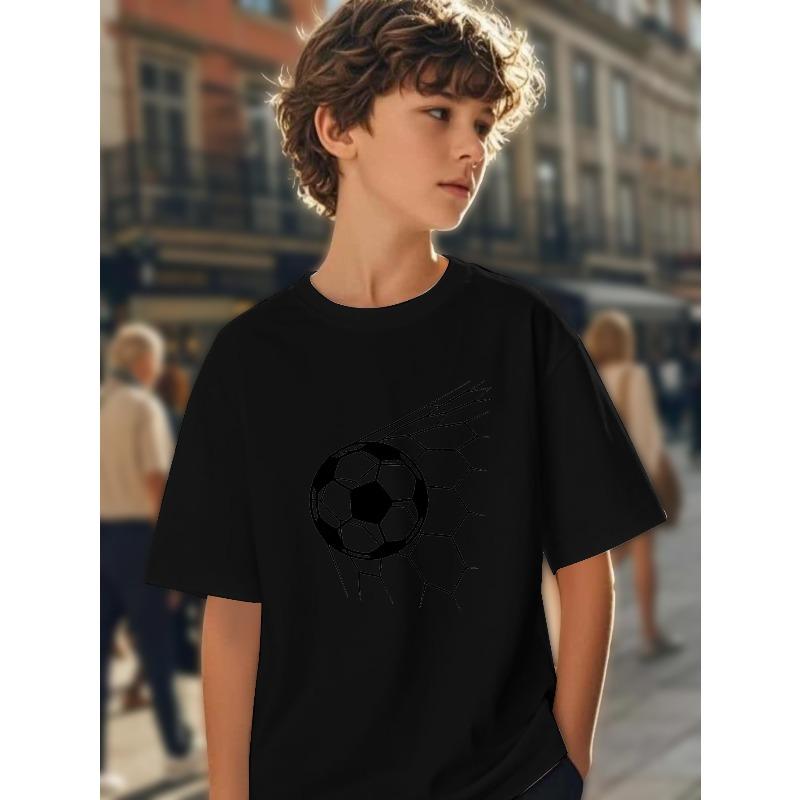 Boys' Pattern Cotton Short Sleeve T-Shirt, Comfortable Summer Fashionable Style