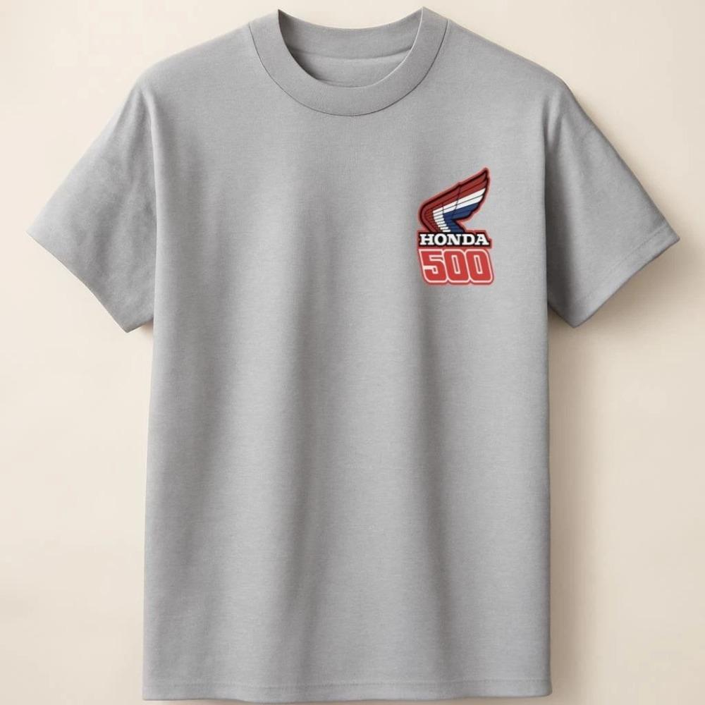 T-shirt Honda Uomo e Donna Honda Iconico Motore 500 Estiva Maglietta Moto Corsa Manica Corta Primavera Ciclismo Fuoristrada Top