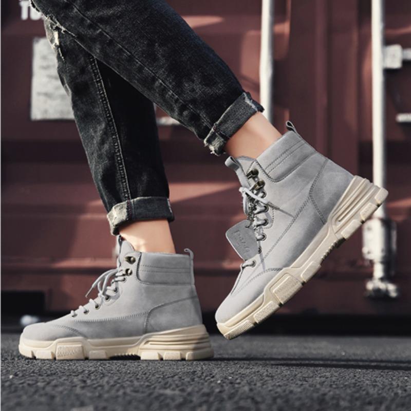 Waterproof Mens Snow Boots Winter Fur Padded Warm High Top Cotton Shoes Platform Non-slip Thicken Plush Ankle Boots Botas Hombre