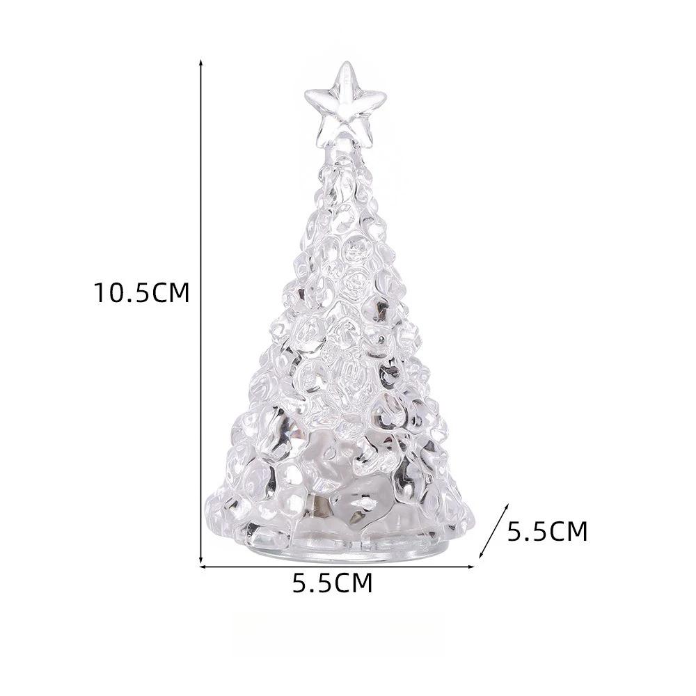 Christmas Gift Christmas Tree Night Light with Acrylic Stars Festive Atmosphere Lamp for Desktop Home Holiday Decoration