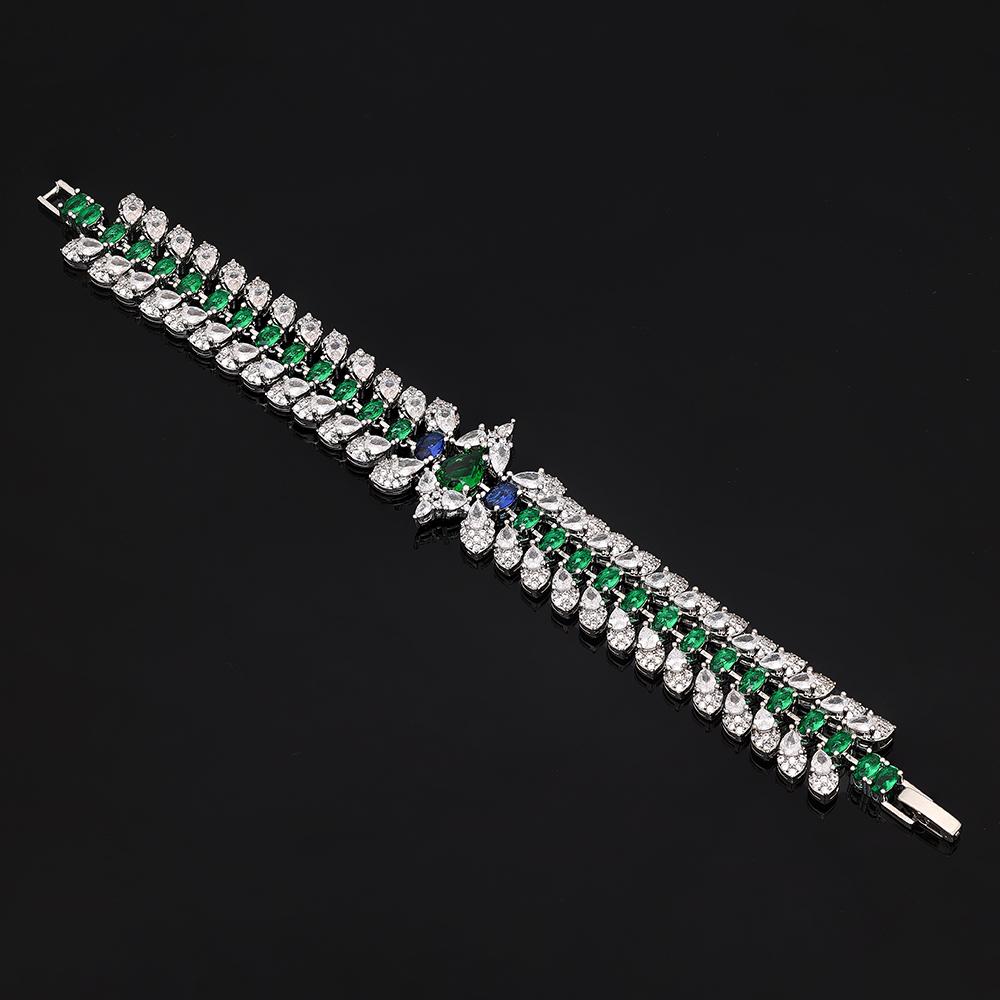 Women's necklace set cubic zirconia bridal jewelry Dubai wedding engagement party holiday jewelry accessories