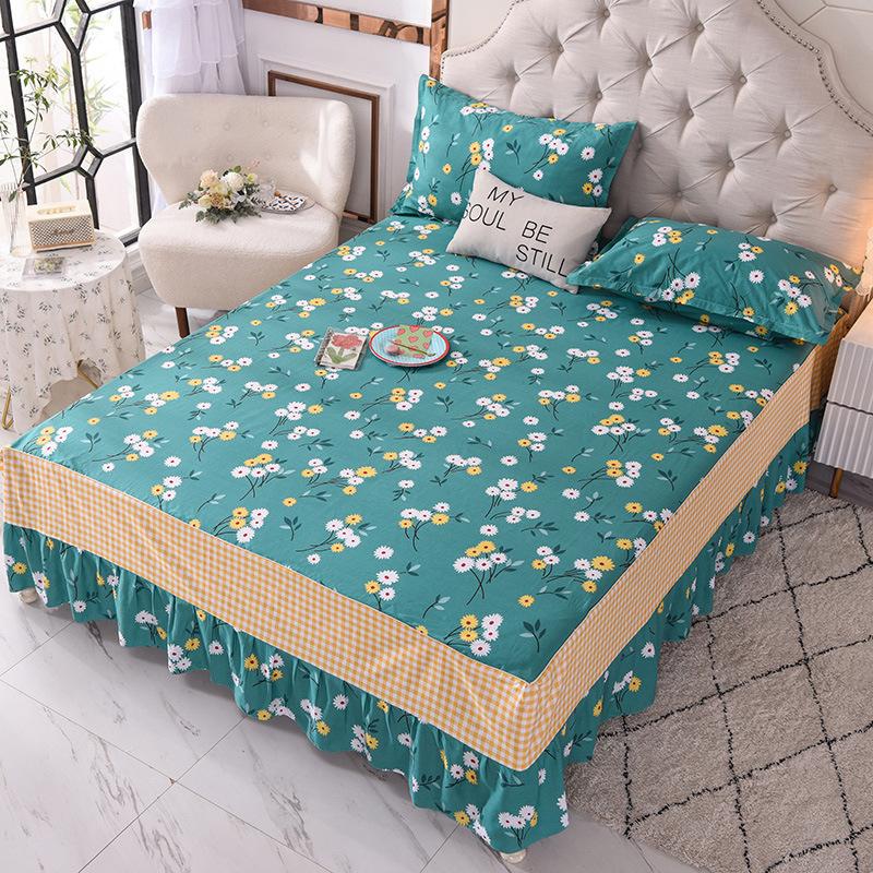 Home New Product Cotton Bed Skirt Mattress Cover Protective Cover Bedspread Cotton Single Double Single Bed Skirt
