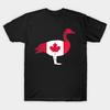 Men Black Print T-shirt Canada Goose No-Cut Transfer Paper Print Cotton Tshirt