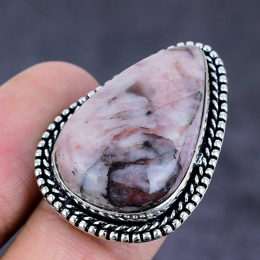 Butterfly Jasper Handmade 925 Sterling Silver Jewelry Ring Size 7 m8W11