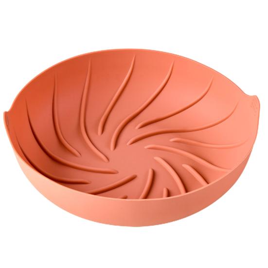

Вкладыш для аэрофритюрниц, термостойкий многофункциональный силиконовый круглый, безопасный для микроволновой печи, горшок для фритюрниц, товары для дома S розовый