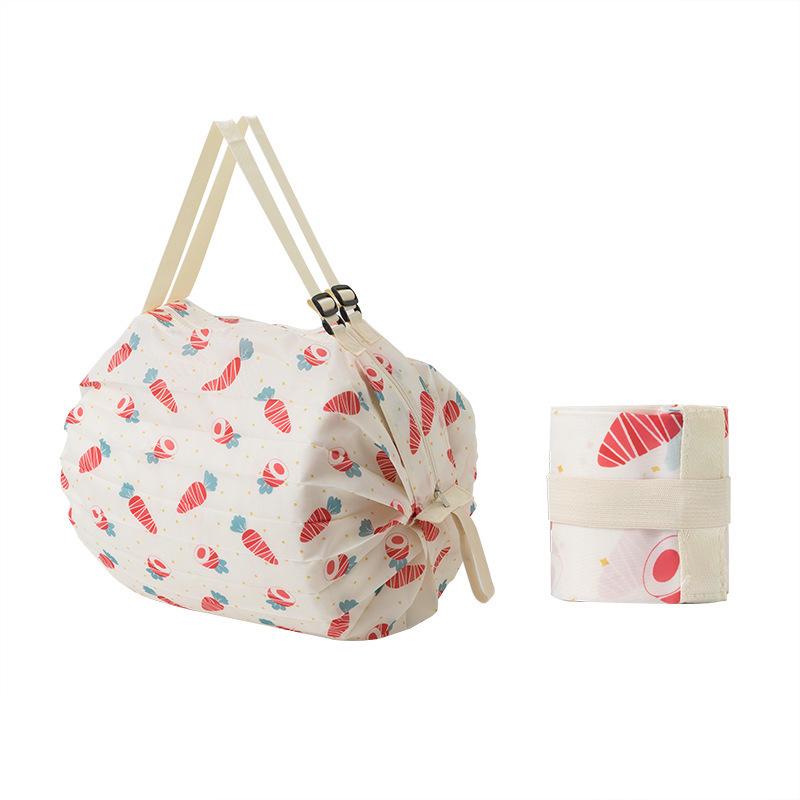 Japanese Accordion Spring Roll Foldable Shopping Bag: Large Capacity, Portable Handbag, Organizer